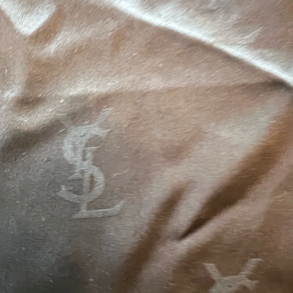 YSL silk scarf - pure silk with signature monogram through out the fabric! - Picture 5 of 7